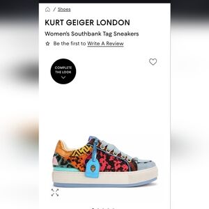 Kurt Geiger Ponyhair Animal Print Patchwork Sneakers